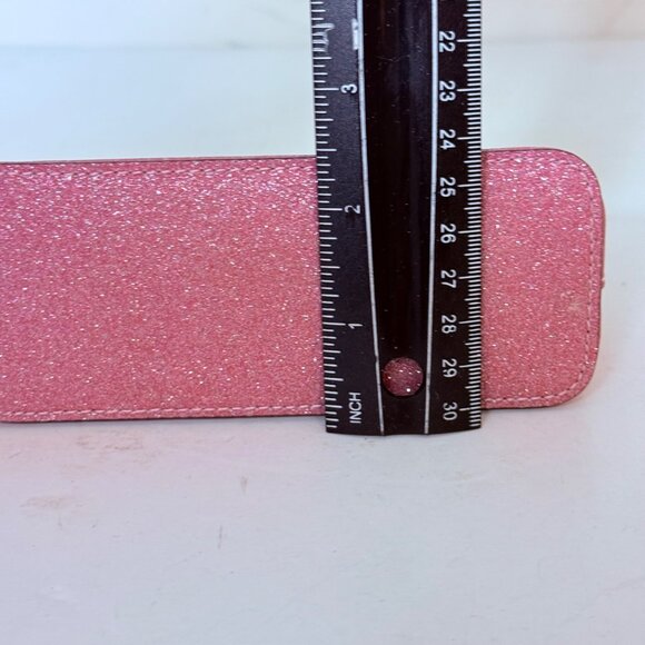 Kate Spade Mini Glitter Dome Cosmetic Bag Pink Zipper Closure Makeup Case - Picture 12 of 14